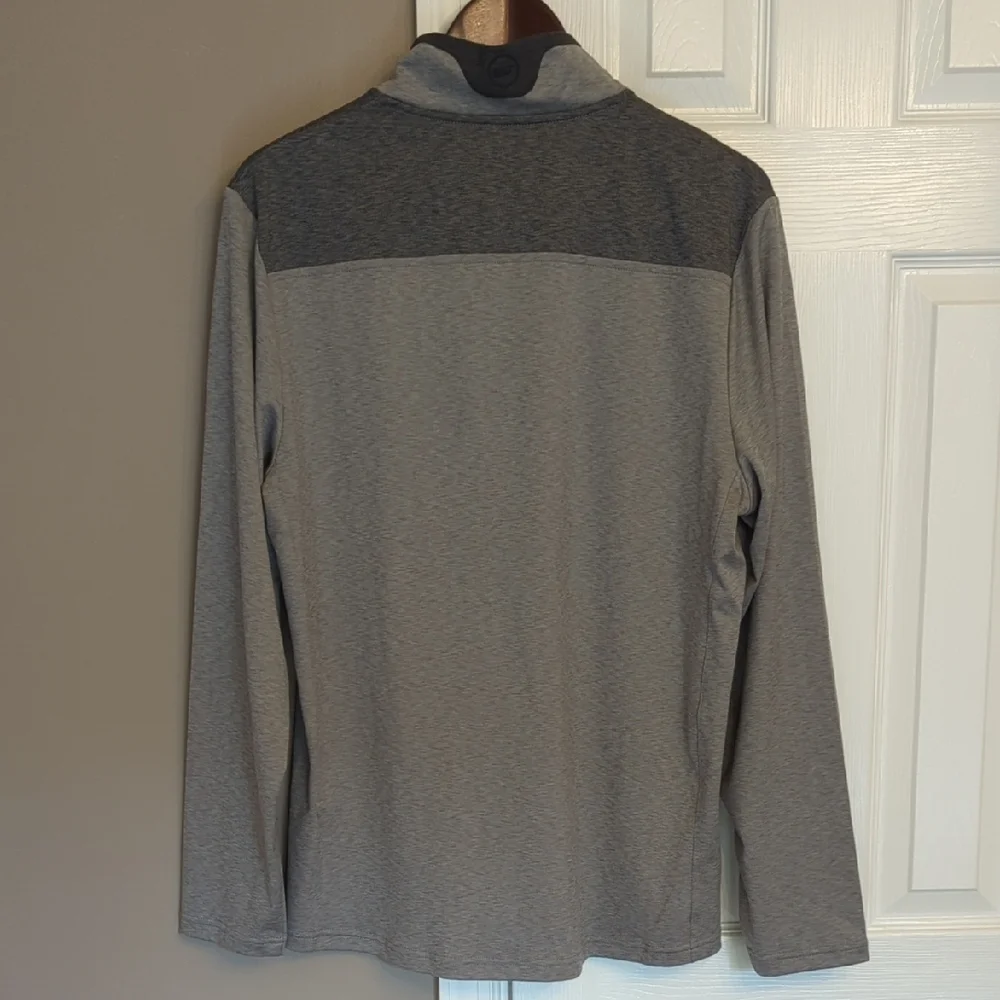 Vineyard Vines Men's Gray Heather Quarter-Zip Pullover OTG Shep Shirt - Picture 5 of 8